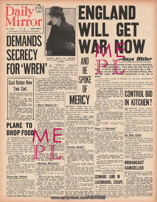 : Hitler Threatens Britain with a heightened campaign : Hitler Threatens Britain with a heightened campaign