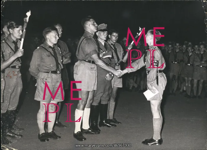 : Hitler Youth ceremony at night : Hitler Youth ceremony at night