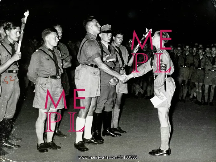 : Hitler Youth ceremony at night : Hitler Youth ceremony at night