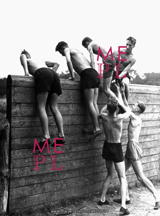 : Hitler Youth during an excercise in a military : Hitler Youth during an excercise in a military