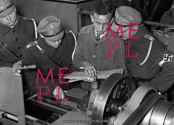 : Hitler Youth members in an apprentice workshop in : Hitler Youth members in an apprentice workshop in