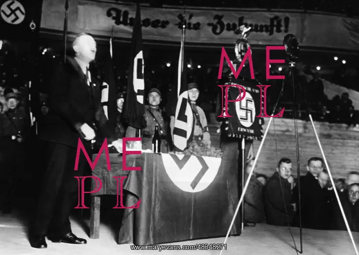 : Hitler's first speech in the Sportpalast after : Hitler's first speech in the Sportpalast after