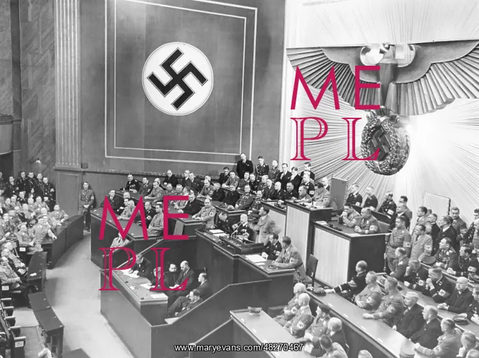 : Hitler's speech to the Reichstag in the Berlin Kroll Opera : Hitler's speech to the Reichstag in the Berlin Kroll Opera