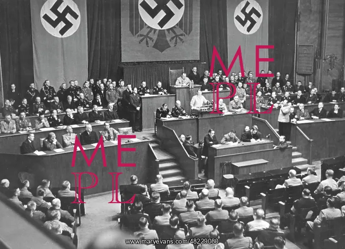 : Hitler's speech before the Reichstag in the Kroll Opera : Hitler's speech before the Reichstag in the Kroll Opera