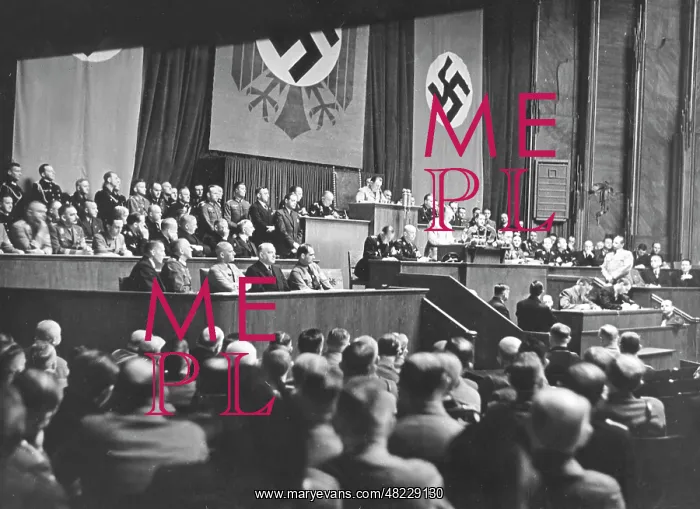 : Hitler's speech before the Reichstag in the Kroll Opera : Hitler's speech before the Reichstag in the Kroll Opera