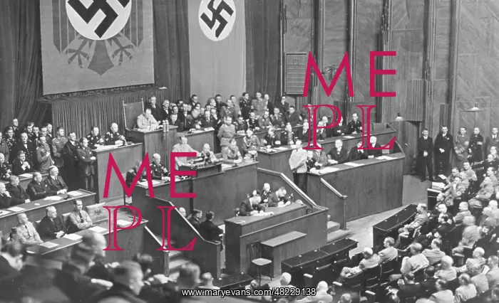 : Hitler's speech before the Reichstag in the Kroll Opera : Hitler's speech before the Reichstag in the Kroll Opera