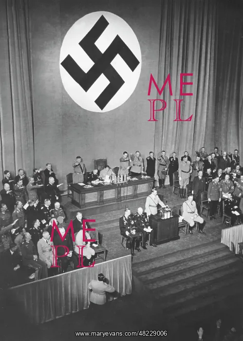 : Hitler's speech before the Reichstag in the Nuremberg : Hitler's speech before the Reichstag in the Nuremberg