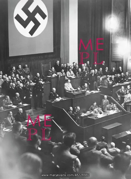 : Hitler's speech on the Roehm putsch in front of the : Hitler's speech on the Roehm putsch in front of the
