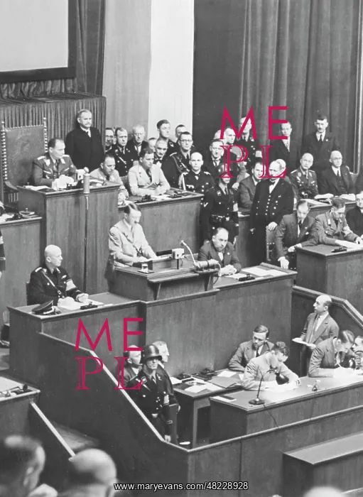 : Hitler's speech on the Roehm putsch in front of the : Hitler's speech on the Roehm putsch in front of the