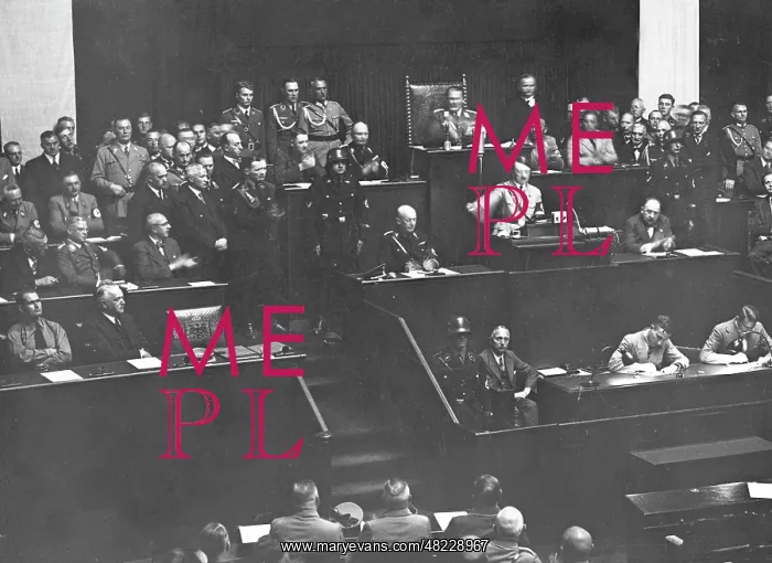 : Hitler's speech on the Roehm putsch in front of the : Hitler's speech on the Roehm putsch in front of the