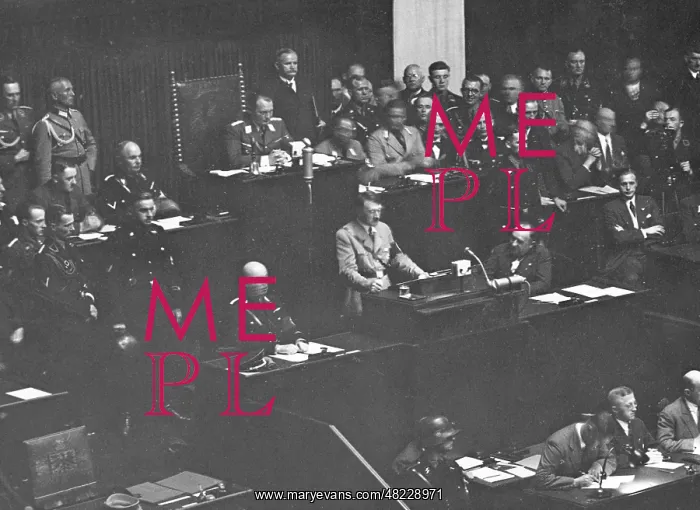 : Hitler's speech on the Roehm putsch in front of the : Hitler's speech on the Roehm putsch in front of the
