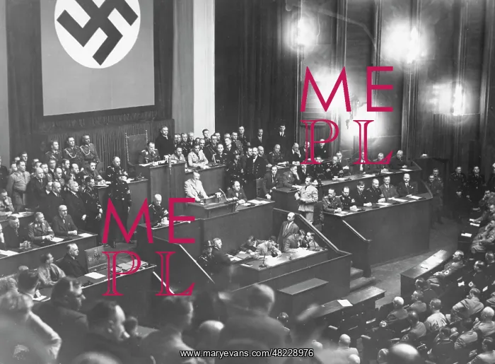 : Hitler's speech on the Roehm putsch in front of the : Hitler's speech on the Roehm putsch in front of the