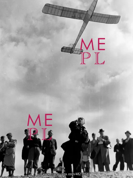: HJ member with model airplane, 1940 : HJ member with model airplane, 1940