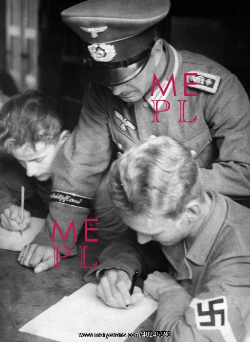 : HJ-members during an exam in a military training camp in : HJ-members during an exam in a military training camp in