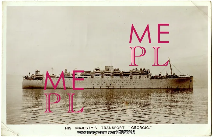 : HM Transport ship Georgic, WW2 : HM Transport ship Georgic, WW2