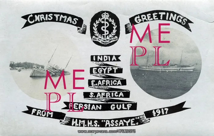  : HMHS Assaye, Christmas Greetings, WW1