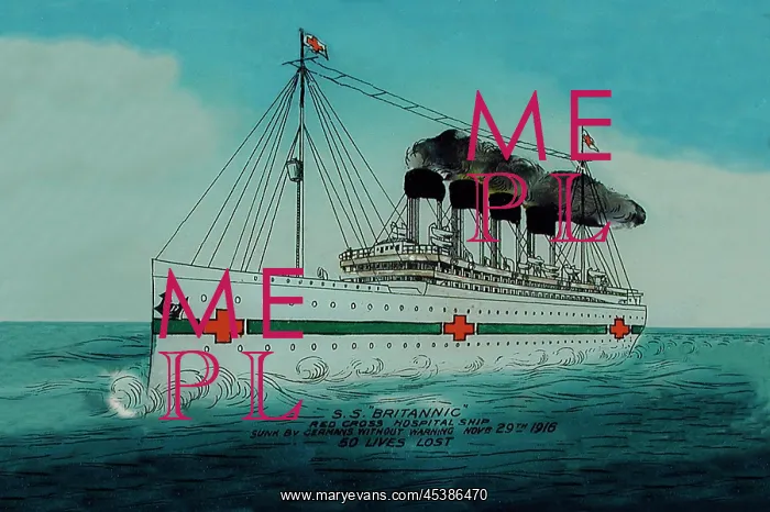 : HMHS Britannic - Red Cross Hospital Ship : HMHS Britannic - Red Cross Hospital Ship
