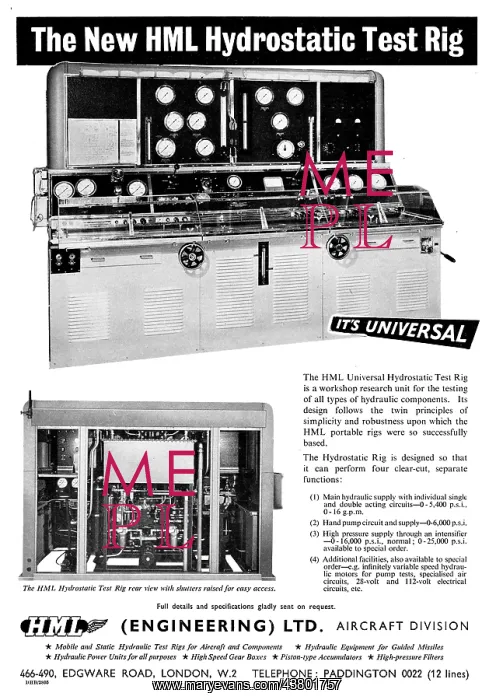 : HML Hydrostatic Test Rig : HML Hydrostatic Test Rig