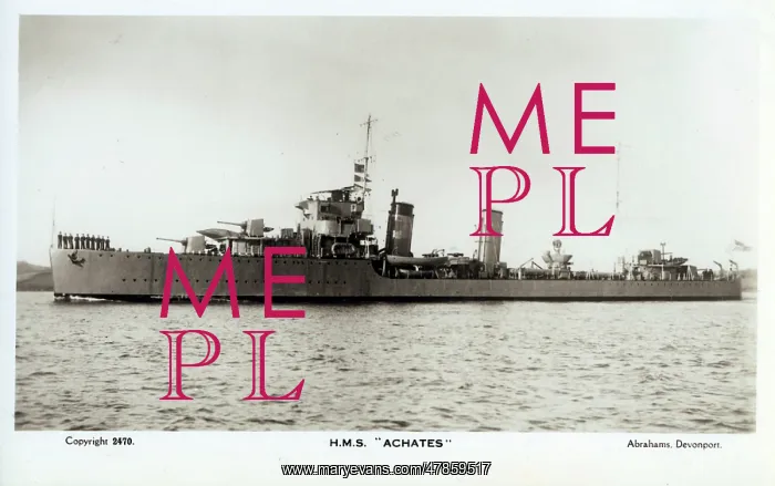 : HMS Achates - Royal Navy A-class Destroyer : HMS Achates - Royal Navy A-class Destroyer