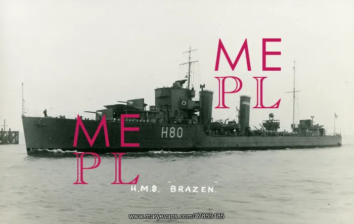 : HMS Brazen (H80) - Royal Navy B-class Destroyer : HMS Brazen (H80) - Royal Navy B-class Destroyer