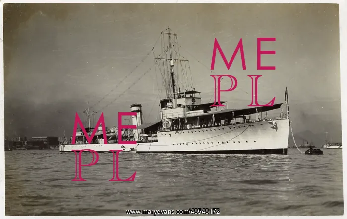 : HMS Bruce, British destroyer, Kowloon harbour, Hong Kong : HMS Bruce, British destroyer, Kowloon harbour, Hong Kong