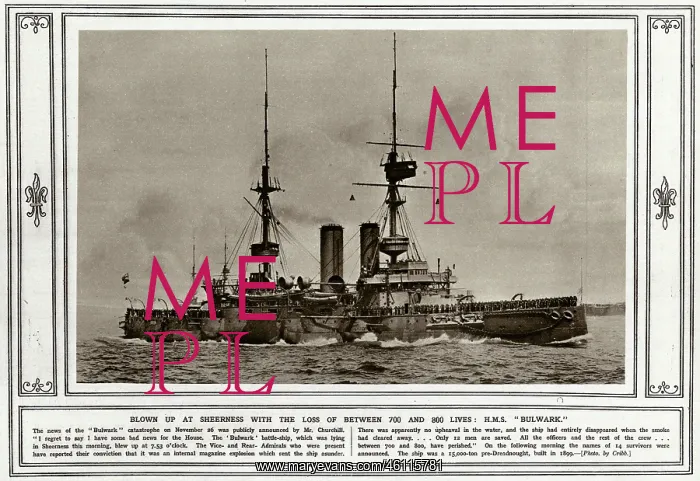: HMS Bulwark battleship : HMS Bulwark battleship