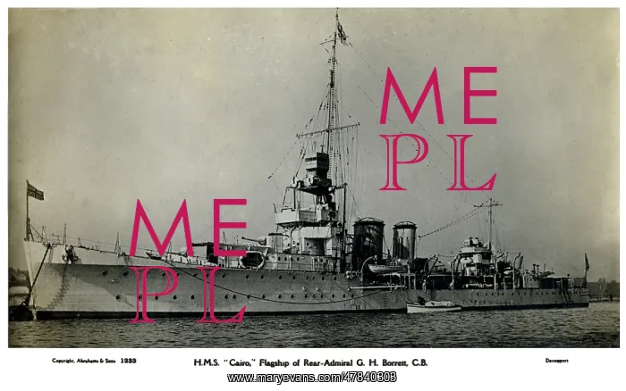 : HMS Cairo, Flagship of Rear-Admiral G. H. Borrett, C.B : HMS Cairo, Flagship of Rear-Admiral G. H. Borrett, C.B