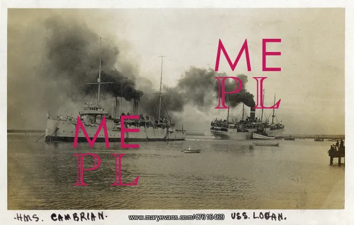 : HMS Cambrian and USAT Logan, Honolulu, Hawaii : HMS Cambrian and USAT Logan, Honolulu, Hawaii