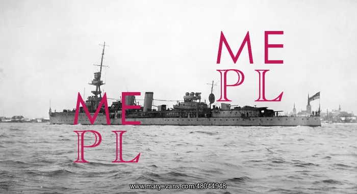 : HMS Caradoc, British light cruiser, Reval, post-WW1 : HMS Caradoc, British light cruiser, Reval, post-WW1