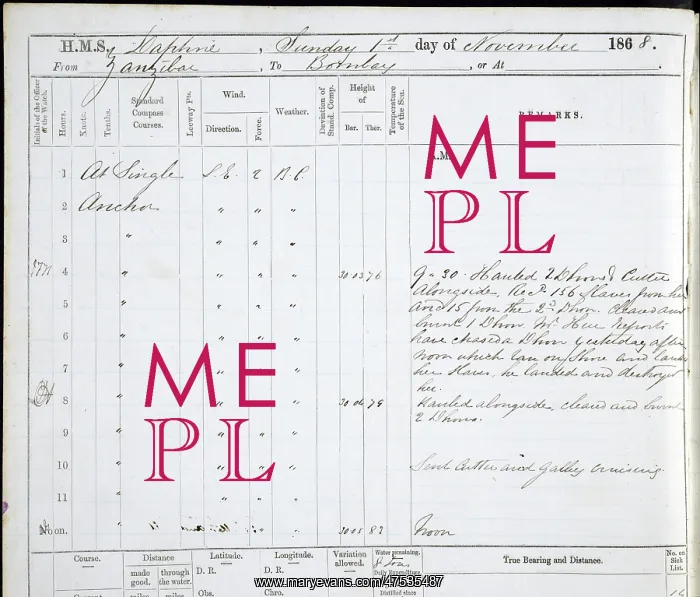 : HMS Daphne slave log : HMS Daphne slave log