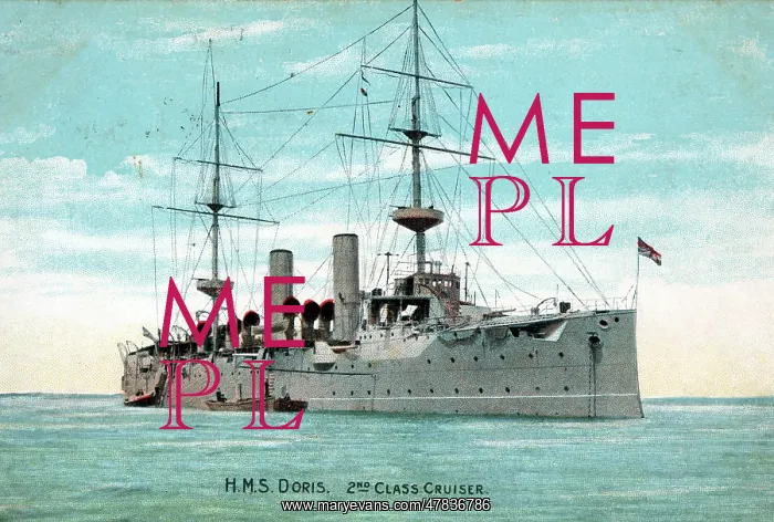 : HMS Doris, launched in March 1896. Eclipse Class cruiser - present during : HMS Doris, launched in March 1896. Eclipse Class cruiser - present during