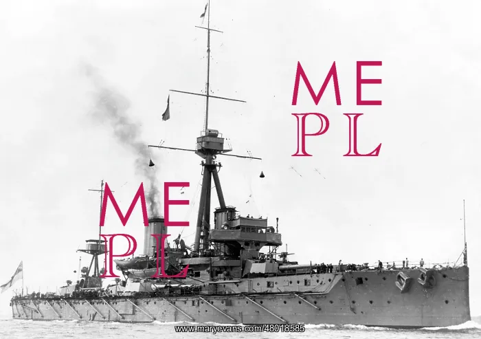: HMS Dreadnought, British battleship, WW1 : HMS Dreadnought, British battleship, WW1