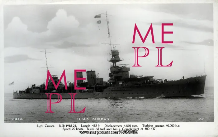  : HMS Durban, British light cruiser
