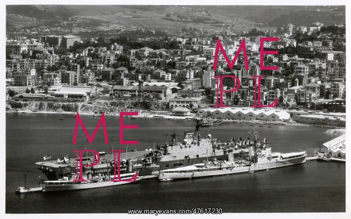 : HMS Eagle, British aircraft carrier, Beirut, Lebanon : HMS Eagle, British aircraft carrier, Beirut, Lebanon