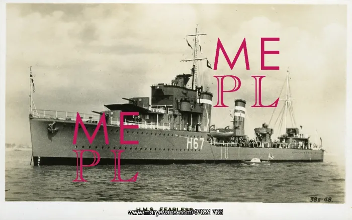  : HMS Fearless, British destroyer, WW2