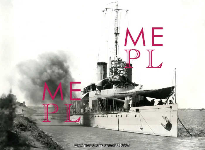 : HMS Firefly, river gunboat, Mesopotamia, WW1 : HMS Firefly, river gunboat, Mesopotamia, WW1