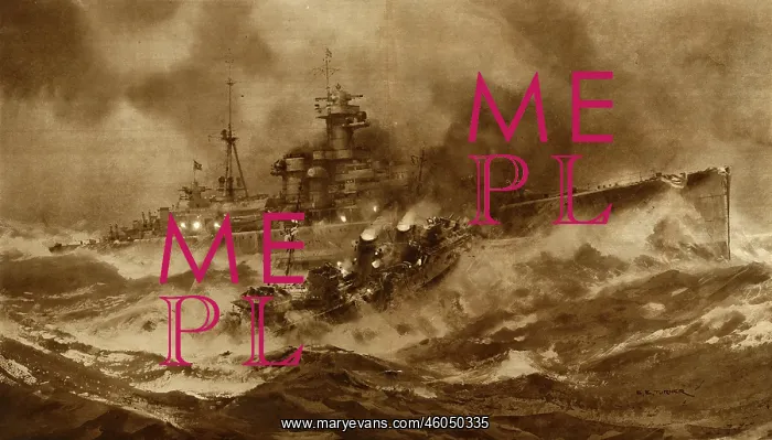 : H.M.S. Glowworm ramming the Admiral Hipper : H.M.S. Glowworm ramming the Admiral Hipper