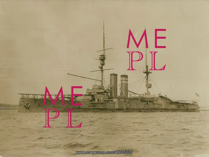 : HMS Hibernia with a temporary launching ramp : HMS Hibernia with a temporary launching ramp