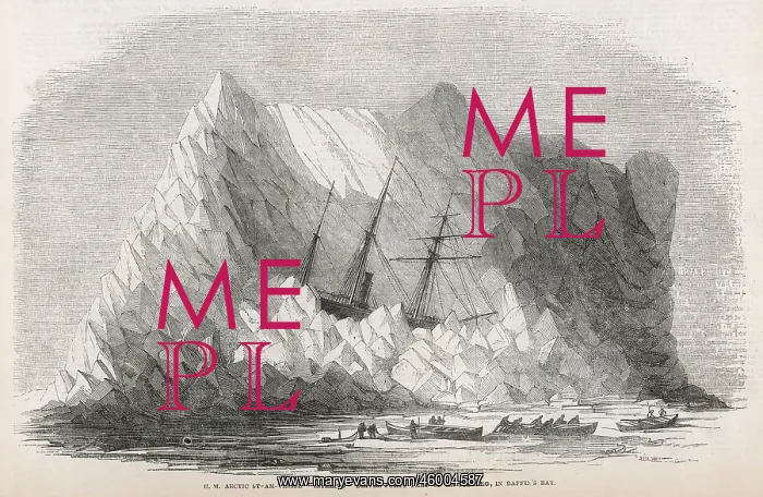 : HMS INTREPID ON AN ICEBERG, BAFFIN BAY : HMS INTREPID ON AN ICEBERG, BAFFIN BAY