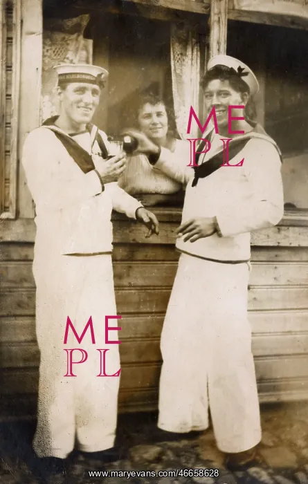 : HMS Marlborough - Two shipmates sharing a drink : HMS Marlborough - Two shipmates sharing a drink