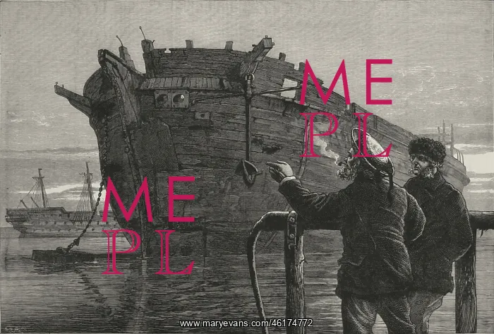 : HMS Resolute broken up at Chatham, 1879 : HMS Resolute broken up at Chatham, 1879