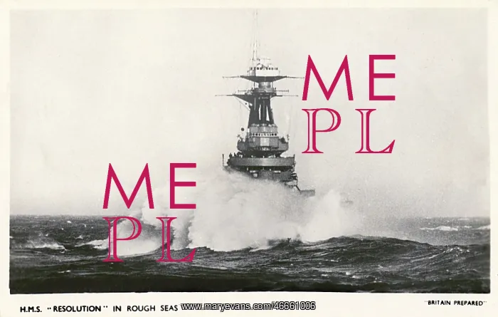 : HMS Resolution in rough seas : HMS Resolution in rough seas