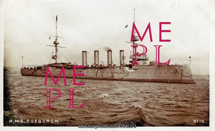 : HMS Roxburgh - Devonshire-class armoured cruiser : HMS Roxburgh - Devonshire-class armoured cruiser