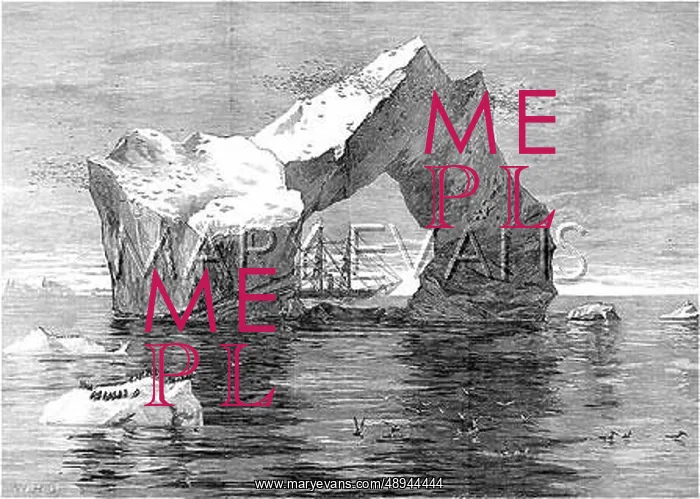 : HMS Valorous and a giant iceberg, North Atlantic 1875 : HMS Valorous and a giant iceberg, North Atlantic 1875