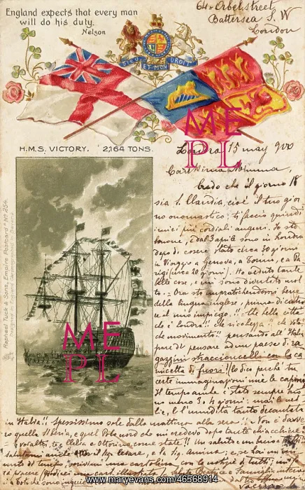 : HMS Victory, Flags and Nelson Quote : HMS Victory, Flags and Nelson Quote