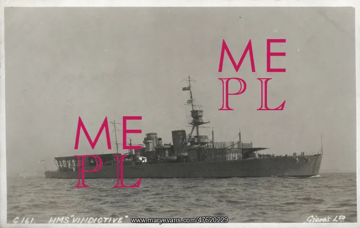  : HMS Vindictive, converted to an aircraft carrier