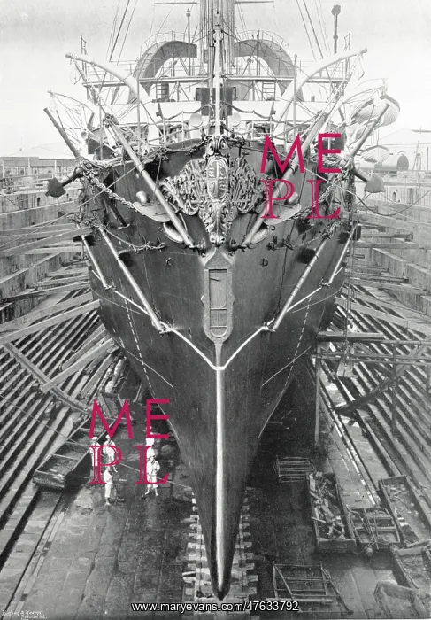 : HMS Vulcan Torpedo-boat in Dry Dock : HMS Vulcan Torpedo-boat in Dry Dock