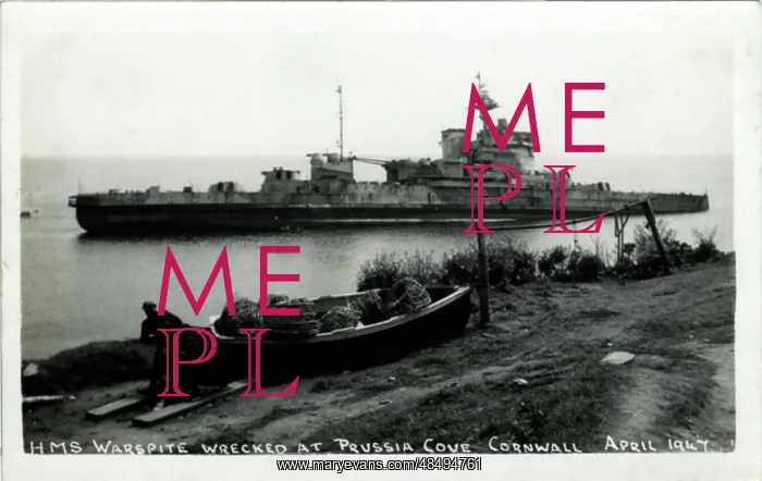 : HMS Warspite, Prussia Cove, Cornwall : HMS Warspite, Prussia Cove, Cornwall