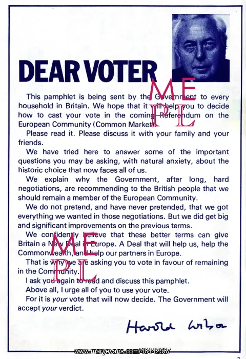 : HMSO pamphlet, Referendum on European Community : HMSO pamphlet, Referendum on European Community