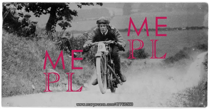  : H.O. Tomblin on his racing motorcycle